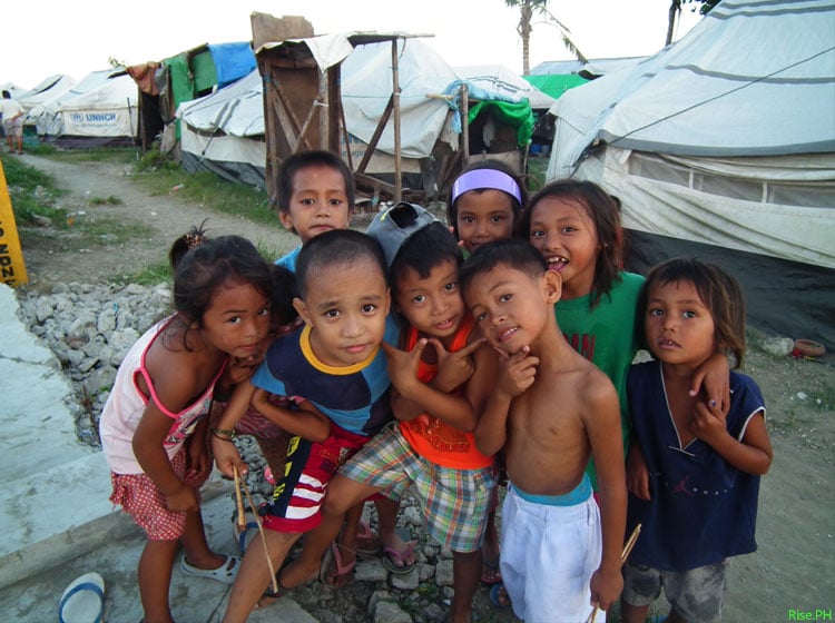 The children of homeless Haiyan Survivors
