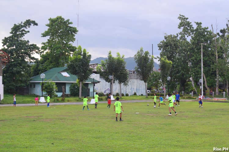 kids play soccer