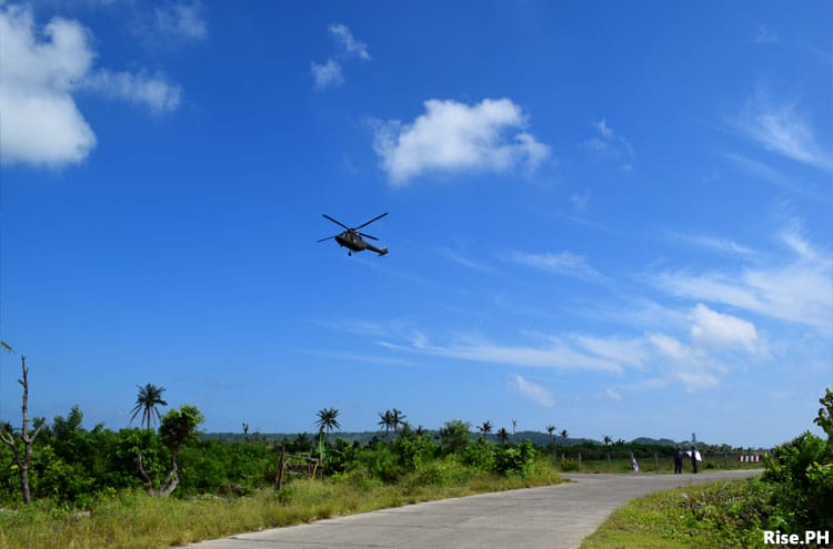 Helicopter near Guiuan Airp