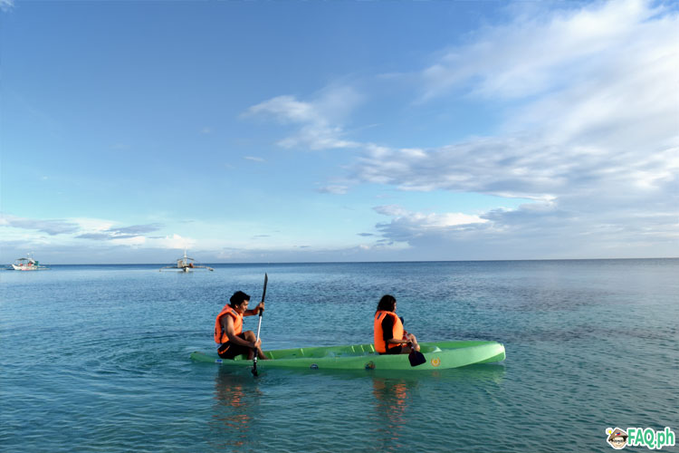 Kayaking at Kalanggaman Island