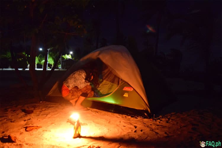 Camping in Kalanggaman Island