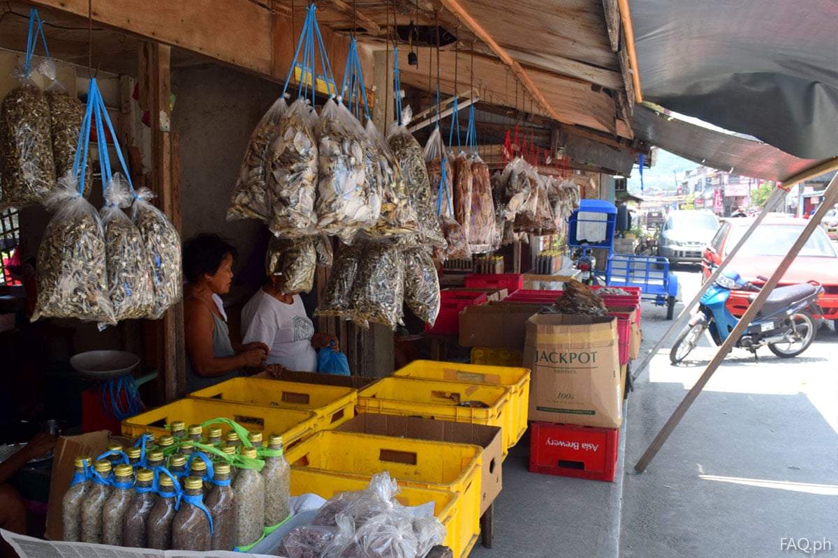 Dried fish, dried squid and sisi in Catbalogan