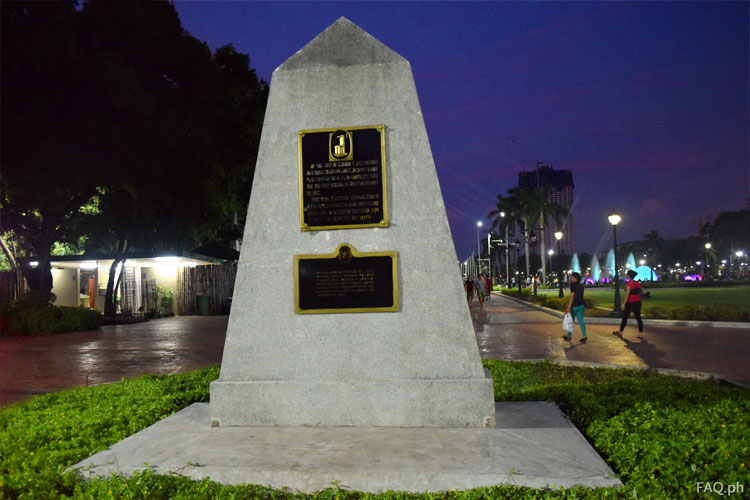 GOMBURZA marker at Rizal Park