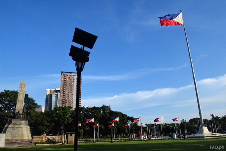 Independent flagpole Rizal Park, Philippines