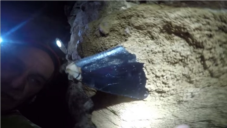 Megalodon tooth in samar cave