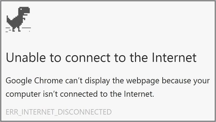 No internet connection