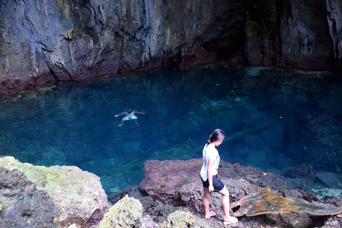 Linao cave swimming