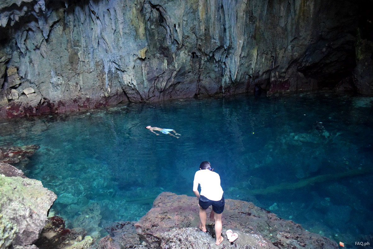 Swimming at linao cave