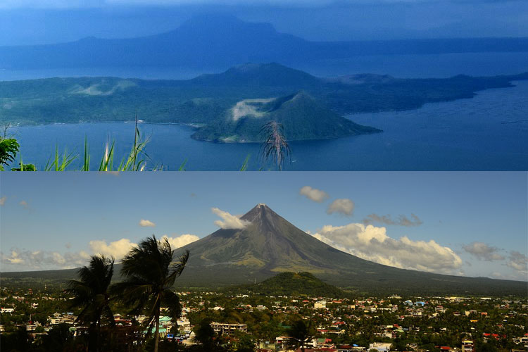 Taal and Mayon Volcano