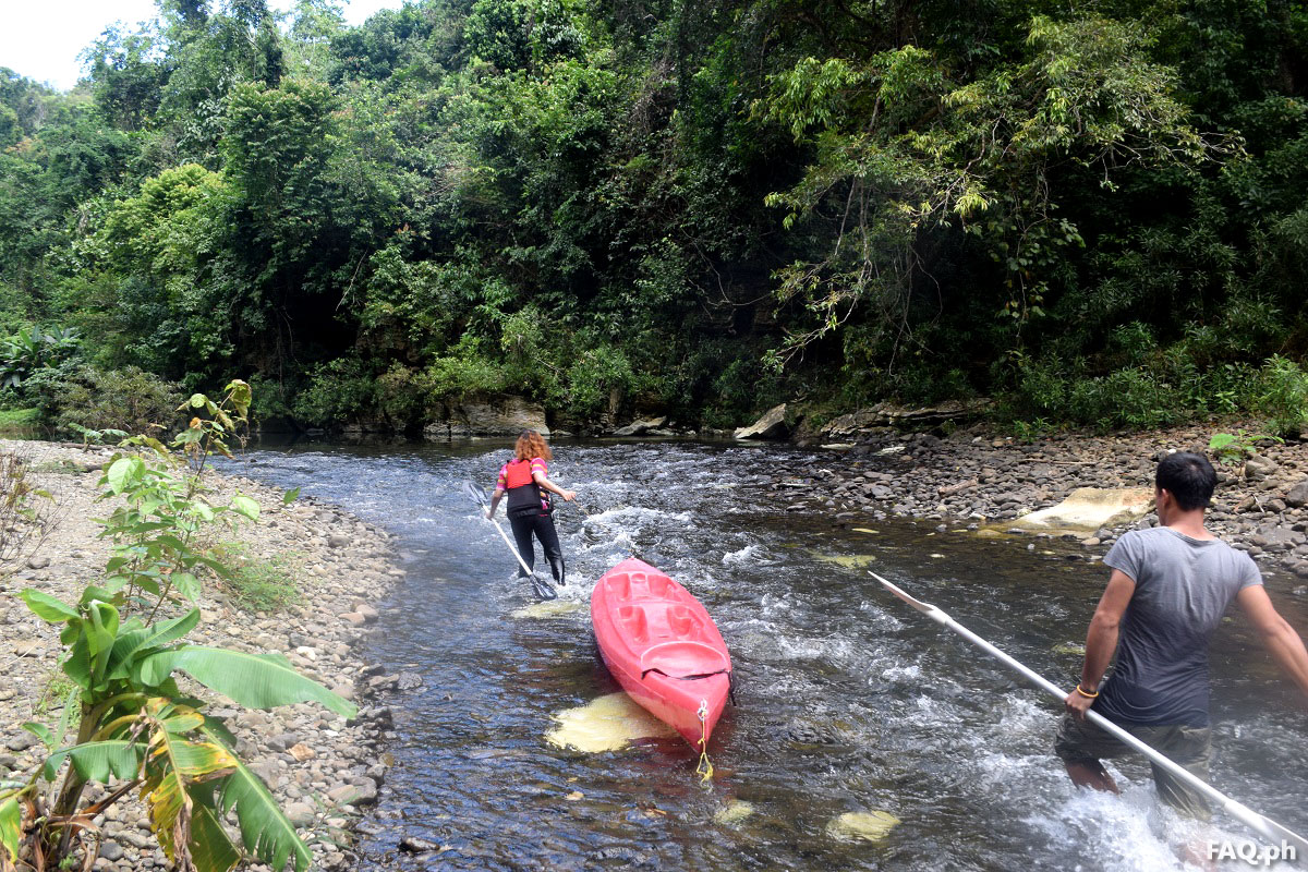 pulling kayak in Sohoton River