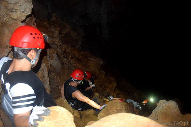 Calbiga cave rappelling