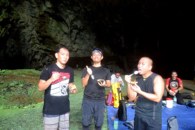 Eating Binagol in Calbiga Cave
