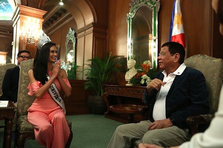 Duterte meets Miss Universe Pia Wurtzbach